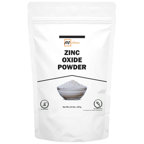 MGanna 100% Natural Zinc Oxide Powder | Micronized Non-Nano Uncoated Particles 0.5 LBS / 227 GMS