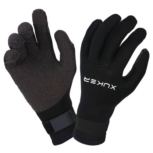 XUKER Water Gloves, 3mm & 5mm Neoprene Five Finger Warm Wetsuit Winter Gloves for Scuba Diving Snorkeling Surfing