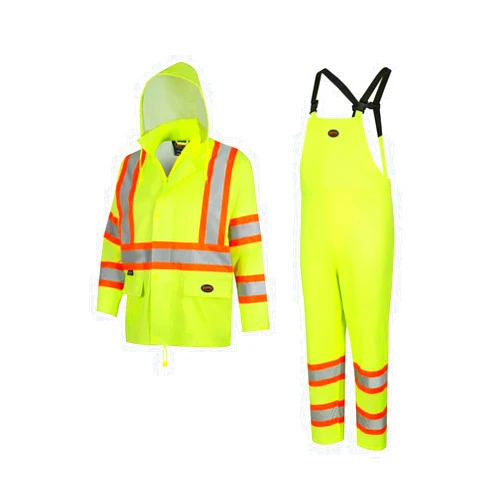 Pioneer Hi Vis Lightweight Waterproof Safety Rain Suit - Reflective Work Rain Gear for Men and Women