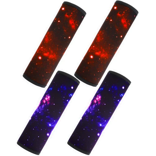 Riakrum 4 Pieces Seat Belt Cover for Kids Soft Car Shoulder Strap Pad Safety Belt Cushion Car Seat Belt Protector Seat Belt Padding Baby Carseat Neck Pads in Different Starry Sky Design for Boys and Girls