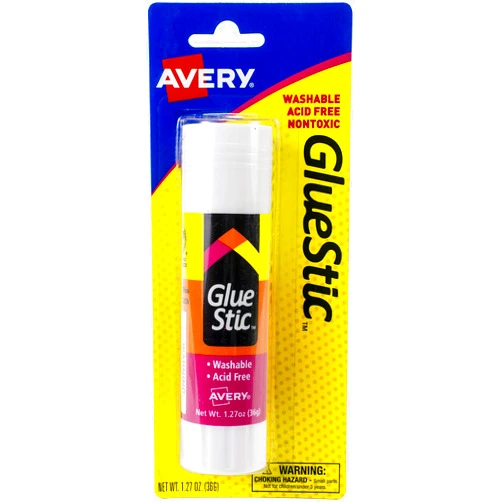 Avery Glue Stic - Washable, Non-Toxic Glue Sticks for Classroom, Crafting, and Office Use, 1.27 oz., 1 Stick, White (00191)
