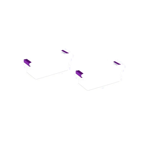 Sterilite 6 Quart ClearView LatchTM with Sweet Plum Handles, Pack Of 2 Containers