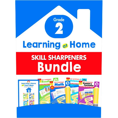 By Evan-Moor Educational Publishers (Author) Evan-Moor Learning at Home Bundle, Grade 2, 4 Workbooks, Downloadable Parent Guide, Math, Reading, Grammar and Punctuation, Science, Language Arts, Skill Sharpeners, Full Color Activities, Worksheets