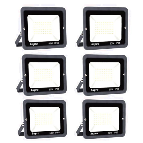 Paideste 6 Pack 50W LED Flood Light, Super Bright 10000LM Outdoor Security Lights, IP65 Waterproof Outside Floodlights, 6000K Daylight LED Work Light Fixture for Garden, Playground, Garage, Patio