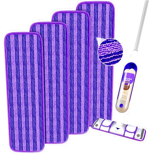 GFRED 4 Pack Upgraded Reusable Mop Pads Compatible with Swiffer PowerMop, Mop Refill Pads Replacement for Swiffer Power Mop Spray Mop Pads for Multi-Surface Floor Cleaning, Quality Updated Cationic Material