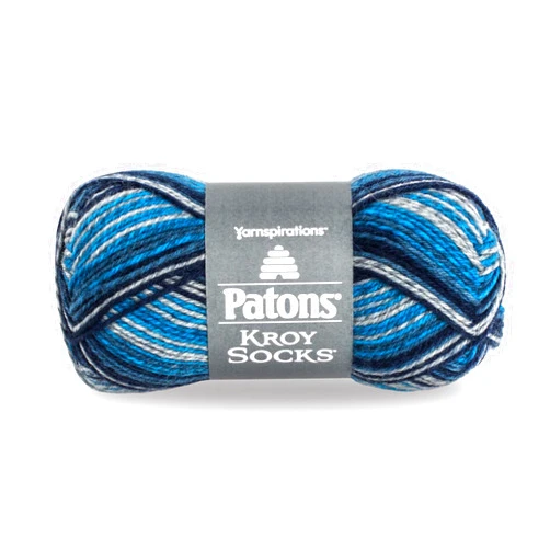 Spinrite Patons Kroy Socks Yarn - (1) Gauge - 1.75 oz - Sing N The Blues - For Crochet, Knitting & Crafting