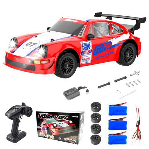 LEOSO UD1607Pro Brushless RC Car with Gyro 1/16 Fast RC Cars Drift Max 60 km/h RC Drift Car for Adults 4WD ESP 2.4G Remote Control Car with 3pcs Upgraded 1500mah Battery (UD1607Pro)