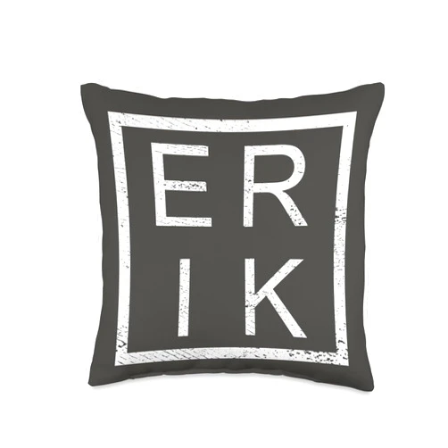 CQ First Name Erik Design for Men and Women Personalized, Name, Boy Man Erik Throw Pillow, 16x16, Multicolor