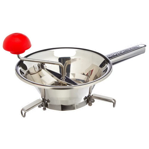 OMAC Kitchen Small Appliances Passatutto Function Manual Stainless Steel 18/10 with Interchangeable Towels and Three Feet