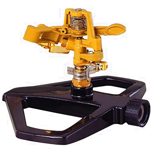 Rocky Mountain Goods Pulsating Impact Sprinkler with Metal Base - Up to 60’ Diameter Long Distance Spray for Large Yard/Garden/Large Areas - Adjustable Impact Sprinkler Head