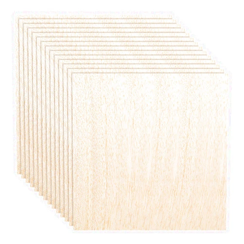 MIVIDE 12 Pack Balsa Wood Sheets, 11.8”x11.8”x1/16”, Thin Natural Unfinished Wood for Crafts, Hobby, Model Making, Wood Burning and Laser Projects, School Projects, Craft Project