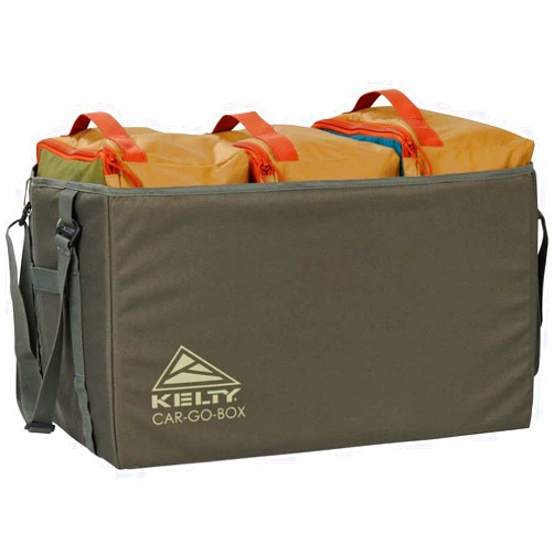 Kelty CAR-GO-Box – Camping, Tailgating, Travel Organization Kit for Trucks, Vans, SUVs, Cars – Color Coded Packing Cubes, Rugged Fabric, 45L
