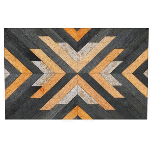 LUVADIAN Vintage Southwestern Aztec Door Mat - Western Door Mat, Native American Wood Art Door Mats Outdoor, Aztec Bathroom Rug, Aztec Bathroom Decor, Western Bath Mat, 17x30 Inch