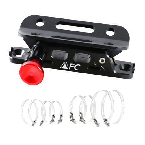 MFC New Universal Aluminum Adjustable Roll Bar Fire Extinguisher Mount Bottle Holder Bracket with 8 Clamps Compatible with for Jeep Wrangler TJ JK JKU JL UTV Polaris RZR Ranger