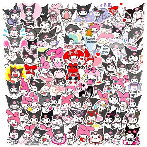 Zkiky 100PCS Cute Cartoon Stickers Kawaii Anime Stickers Vinyl Waterproof Stickers for Laptop Water Bottles Skateboard Guitar Boys Girls Kids Teens Adults Birthday Party Supplies