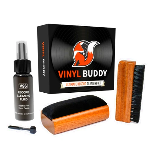 Vinyl Buddy Ultimate Vinyl Record Cleaning Kit | Includes: Record Cleaner, Velvet Brush, Microfiber Brush, Stylus Brush & Storage Pouch - Restore & Revive Your LPs