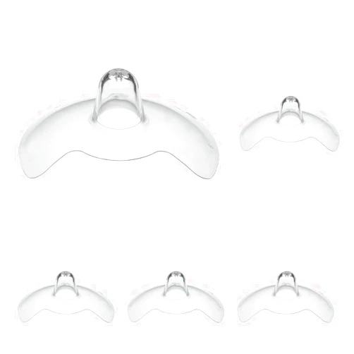 Medela Contact Nipple Shield, 16mm Extra Small, Nippleshield for Breastfeeding with Latch Difficulties or Flat or Inverted Nipples, Made Without BPA (Pack of 5)
