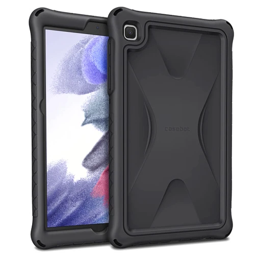 Fintie Silicone Case for Samsung Galaxy Tab A7 Lite 8.7 Inch 2021 Model (SM-T220/T225/T227), Heavy Duty Shockproof Drop Protection Kids Friendly Protective Cover, Black