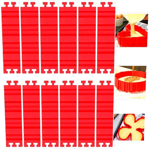 TalyRob 12 PCS Silicone Cake Mold Magic DIY Bake Snakes Mould Shape Tools for Various Dessert,Design Your Cakes in Any Shape