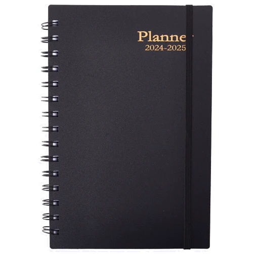 Zaxayan Daily Planner 2024-2025, Weekly and Monthly Planner 2024-2025 Academic Year, January 2024-June 2025 Calander Planner, Spiral Bound, 8.2