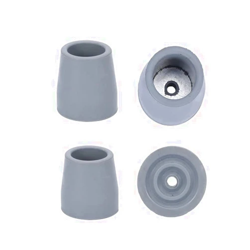 Uponauot Rubber Walker Tips 1'' Heavy Duty, (Gray, Pack of 4), Replacement Tips for Walkers, Commodes, Shower Chairs, Walking Sticks, Canes Legs, Essential Walker Feet Accessories