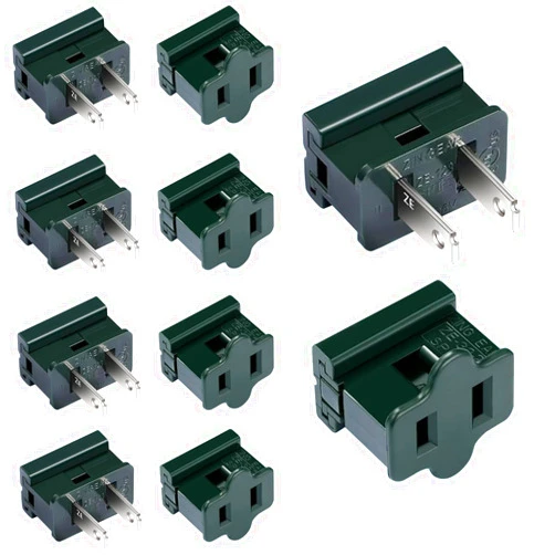 Aoprofree ZE-33-2 & ZE-23-2 SPT-2 Slide Plugs (Green, Male and Female)