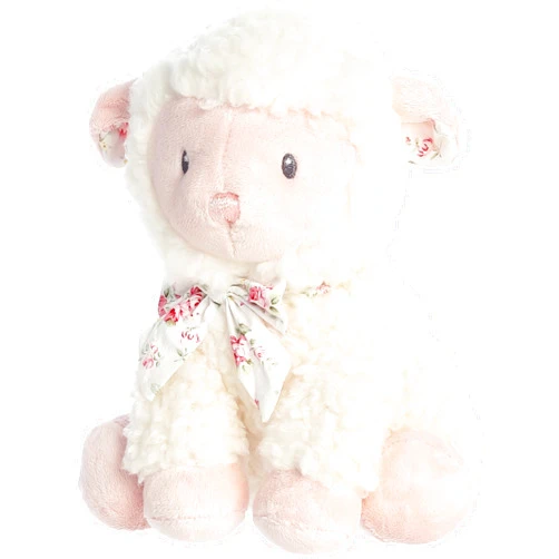 Aurora® Playful Blessing Lamb™ Girl Lamb™ Baby Stuffed Animal - Comforting Companion - Imaginative Play - Pink 9 Inches