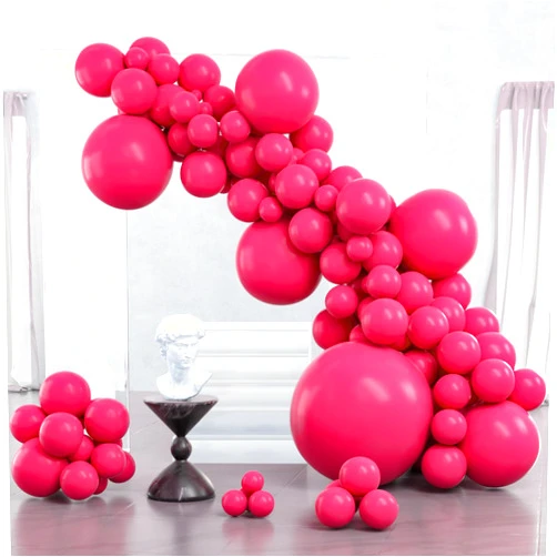 PartyWoo Hot Pink Balloons 127pcs Different Sizes of 36 18 12 10 5 Inch Magenta Fuchsia Balloon Arch Kit for Baby Shower Bachelorette Wedding Bridal Shower Birthday Party Decorations Pink-Y12