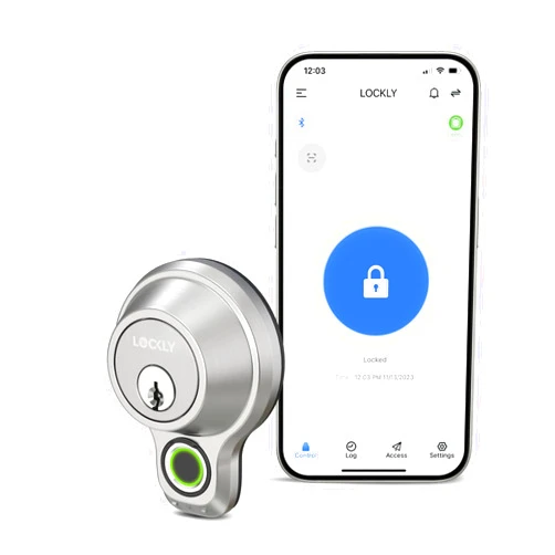 Lockly Flex Touch Smart Lock - Secure Keyless Entry with Fingerprint Recognition, Bluetooth Connectivity, and Smartphone Control - Enhanced Home Security Solution