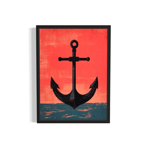 HomeArtPrint Anchor Pop Art Poster Print, Vintage Retro Wall Art Decor Paintings Classic Artwork for Bedroom Living Room Decorations. (Anchor, 11x14 inches (Unframed))