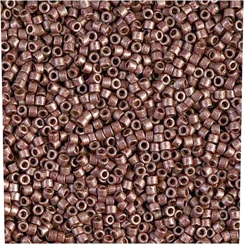 Barrel of Beads Miyuki Delica 11/0 Cylinder Seed Beads - Matte Duracoat Galvanized Dark Mauve - DB1843F 5 Grams