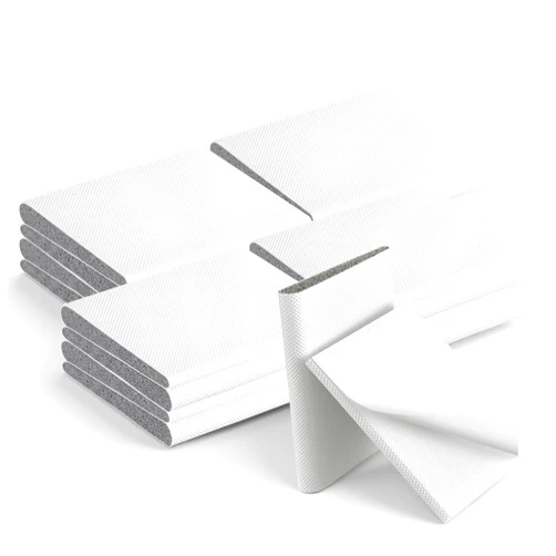 Zonon 16 Pieces Door Corner Seal Weatherstripping Exterior Door Frame Seal Draft Stopper Adhesive Corner Pads for Weather Stripping and Draft Protection (White)