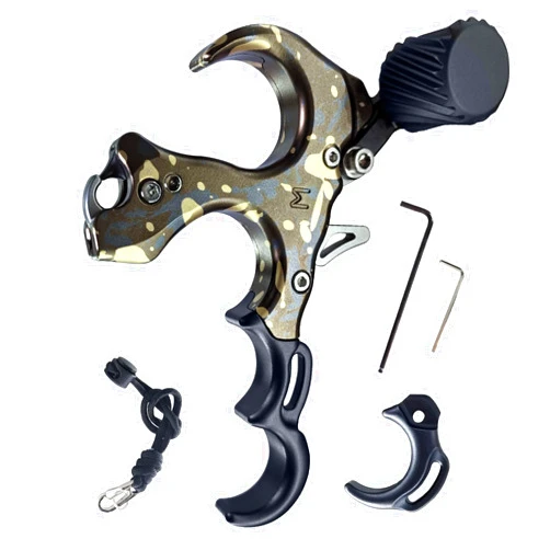 Xxiaojun Compound Bow Aid Releaser with Wrist Straps and Adjustment Tool,Archery Release Aids with 3&4 Thumb Release Adjustable,Aluminum Alloy Aids.for Left and Right Handers.