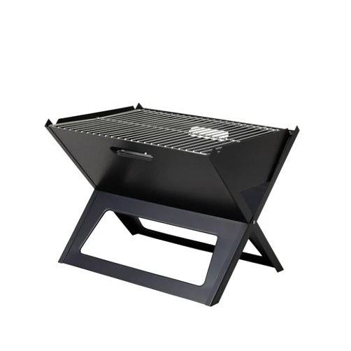 Fire Sense 60508 Notebook BBQ Grill 3.5mm Cooking Bars Instant Foldable & Easy Portability For Outdoor Barbecues Camping Traveling Picnics Garden Beach Party - Black