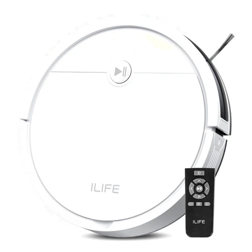 ILIFE V2 Robot Vacuum Cleaner, Tangle-Free Suction, 120 Mins Runtime, Slim, Self-Charging Robotic Vacuum Cleaner, Ideal for Pet Hair and Hard Floors