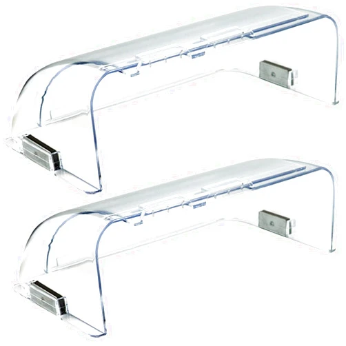 Binazon Heating & Air Vent Deflector for Vents, Sidewall, Ceiling, Floor Registers - Adjust Between 9”-14”, Magnetic Vent Covers for Air Conditioning, Heat, AC, Floor, Under Furniture (2 Pack Clear)