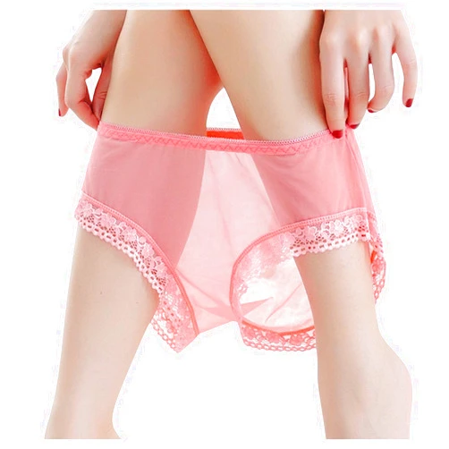 DSFH Women Sexy Ice Silk Sheer Lace Boyshorts Panties Underwear See Through Boxer Briefs Transparent Boy Shorts for Sex