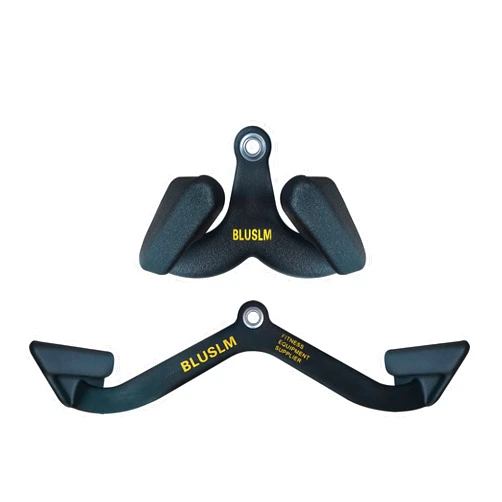 BLUSLM LAT Pull Down Bar for Cable Machine, LAT Pulldown Attachments T-bar V-bar Cable Attachment for Gym, Back Tricep Strength Training Handle