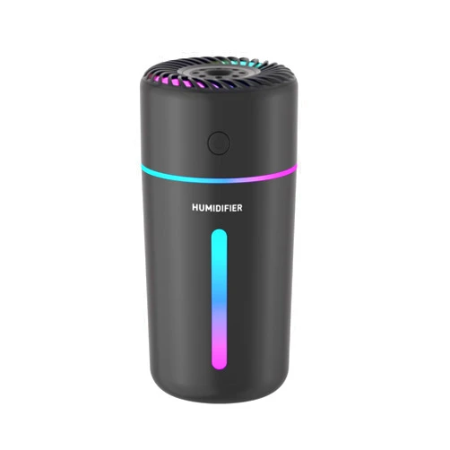 YUNLOVXEE Portable Mini Humidifier for Bedroom - 350ml Small Humidifier with 7 Color Night Lights, Super Quiet, 2 Mist Modes, USB Personal Humidifier for Bedroom Desk Office Travel Car Plants Women Kids (Black)