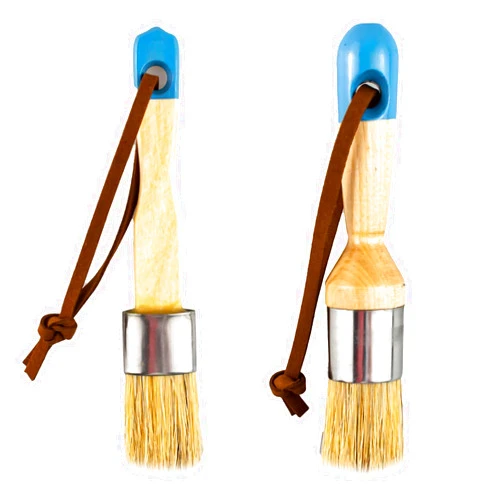 Lygchii Chalk Paint Brush Set of 2, DIY Painting and Waxing Tool, Chalk and Wax Paint Brush for Folk Art Home Décor Wood Projects Furniture Stencils