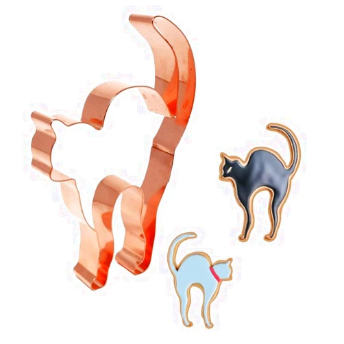 The Fussy Pup Black Scaredy Cat Cookie Cutter - 5 Inch