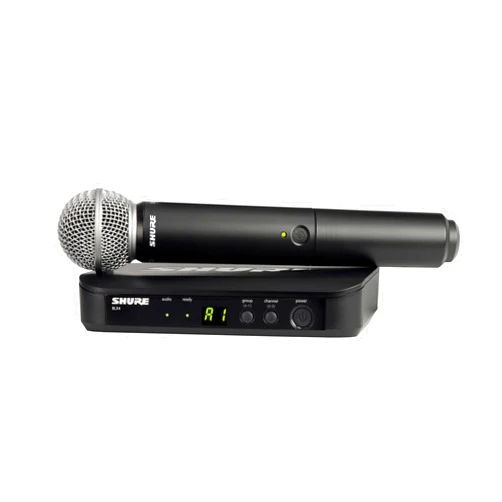 Shure BLX24/SM58 Wireless Microphone System - 14-Hour Battery Life, 300 ft Range, UHF | Includes SM58 Handheld Vocal Mic, Single Channel Receiver | H9 Band (BLX24/SM58-H9)