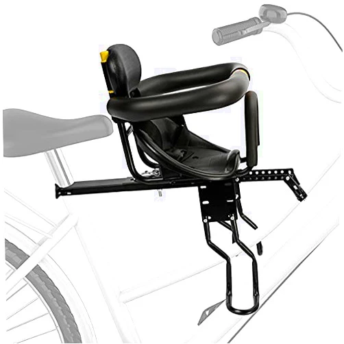 FORTOP Baby Bike Seat, Front Mount Kids Bike seat for Toddler with Safety Belt and Handrail, Compatilble with Adult Bike