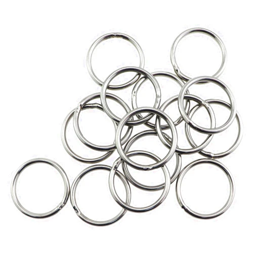 KKUANG 15pcs Welded O Ring Heavy Duty 304 Stainless Steel Welded Steel Ring Silver Round Steel Ring for Chain and Rope Connection,3x30mm