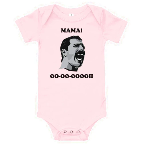 Yelo Pomelo Mama Ooh Bohemian Rhapsody Baby Bodysuit, Unique Baby Gift for Queen Fans