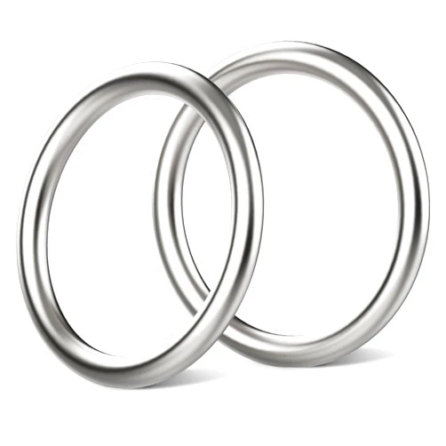 Hotop Metal O Ring Seamless Welded O-Ring Multi-Purpose 304 Stainless Steel Rings Smooth Round Ring for Hanging Flower Basket