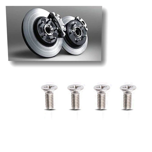 JOYCOURT 4-Pack Screw For Rotor Brake Disc Retaining, Retaining Hardware Bolts Screw Kit, Compatible With Honda, Acura, Hyundai and Kia Models, Stainless Steel Brake Disc Rotor for Front and Rear