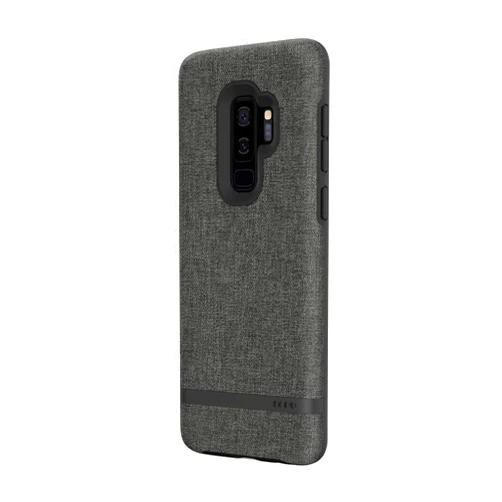 Incipio Carnaby Samsung Galaxy S9+ Case [Esquire Series] with Co-Molded Design and Ultra-Soft Cotton Finish for Samsung Galaxy S9 Plus (2018) - Gray