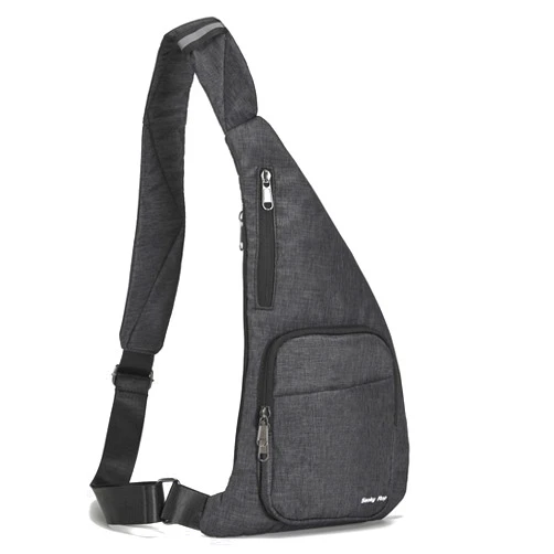 Seoky Rop Waterproof Sling Bag Crossbody Bag for Men Women Slim Hidden Anti-Thief Travel Personal Pocket Dark Grey