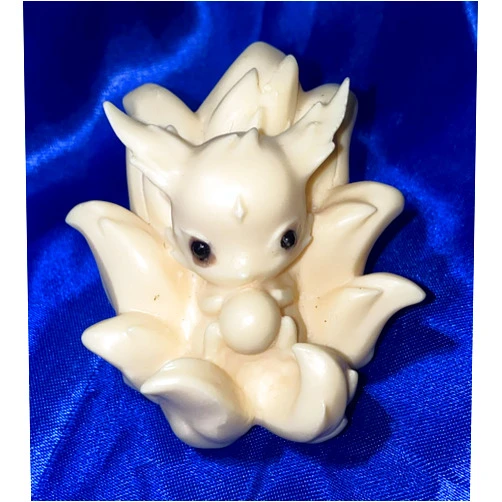 Generic 9-Tail Fox Figurine, Tagua Fruit (AKA Palm FruitIvory)